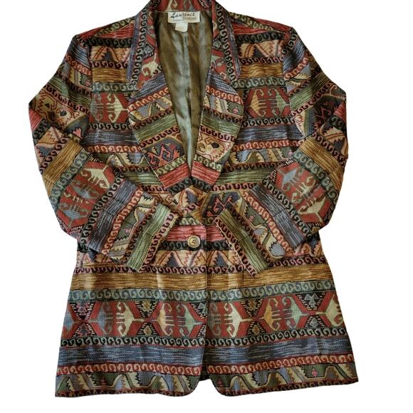 Vintage 1990's Lawrence Ladies Carpet Jacket / Blazer size 11/12 - Picture 1 of 7